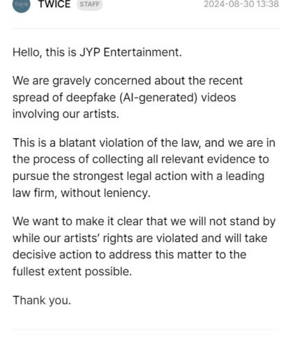 JYP Entertainment Directly Addresses Concerns Of Their Female Idols