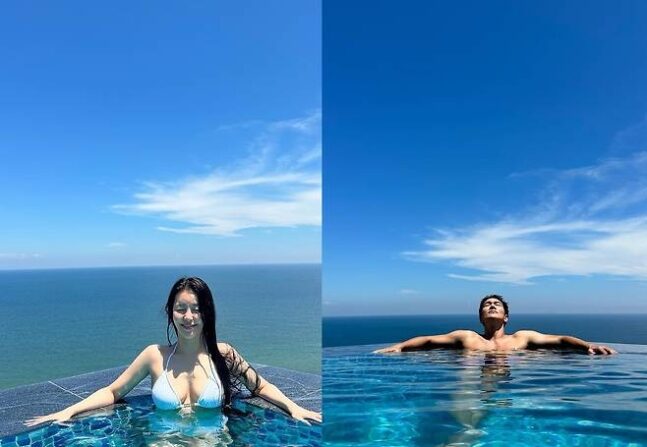 lee and BB girls yujeong swimming pool pics