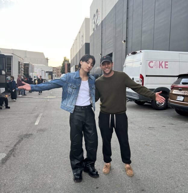 Jungkook (left) and Scooter Braun (right) | @scooterbraun/Instagram