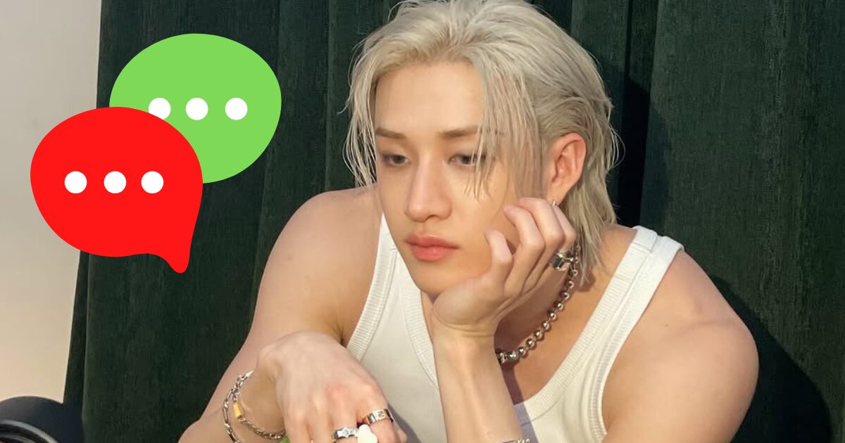 Фрагмент сообщения Bang Chan в Bubble