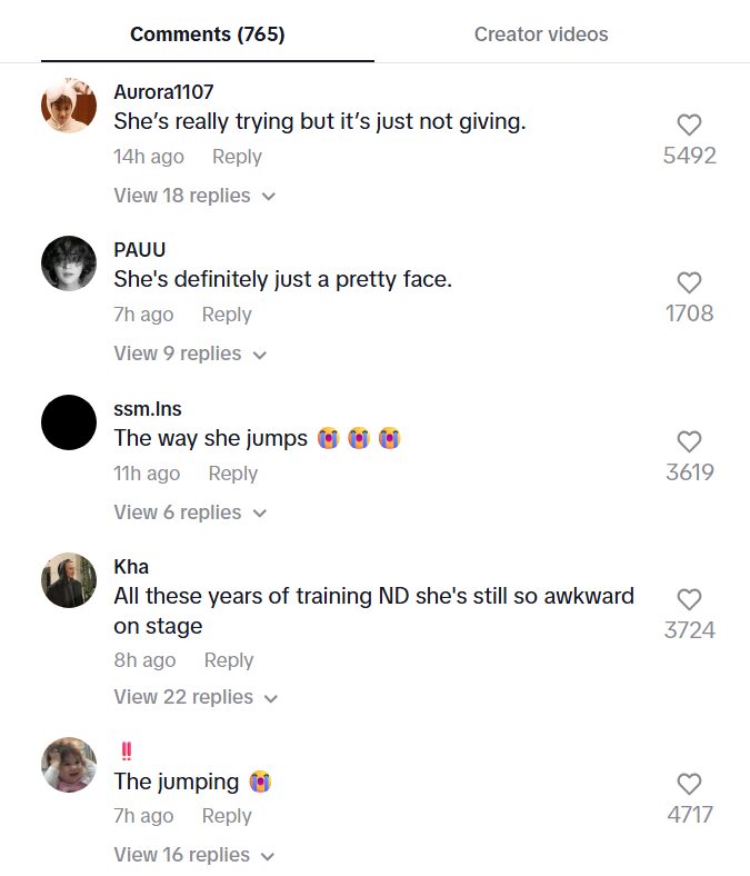 jisoo tiktok comments