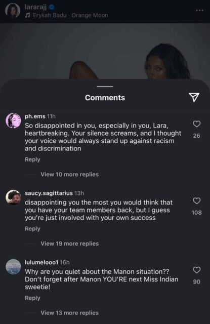 lara comments