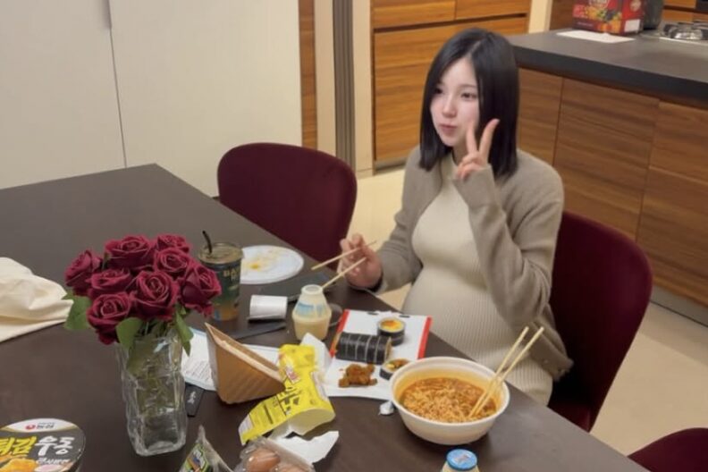 Sohee durante a gravidez