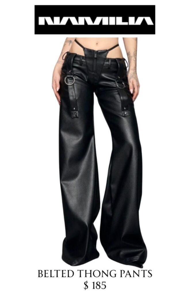 belted thong pants