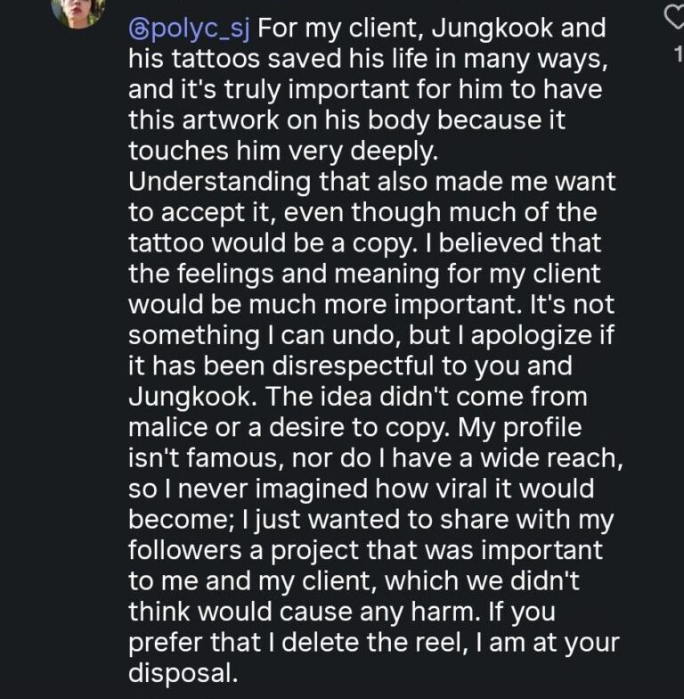 BTS Jungkook’s Tattoo Leads To Heated Debate And Backlash, Artist Gets Involved插图4 HQkU93aXAAABaPU